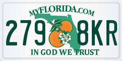 FL license plate 2798KR