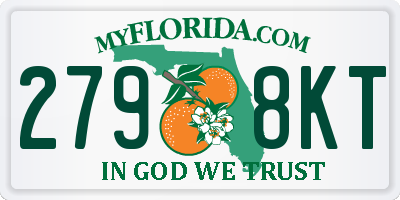 FL license plate 2798KT