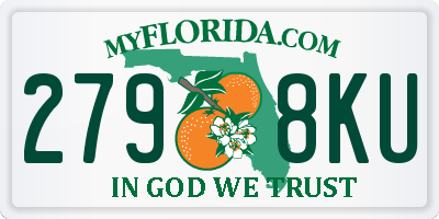FL license plate 2798KU