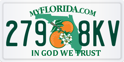 FL license plate 2798KV
