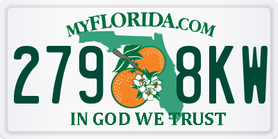 FL license plate 2798KW