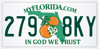 FL license plate 2798KY