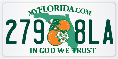 FL license plate 2798LA
