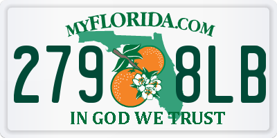 FL license plate 2798LB