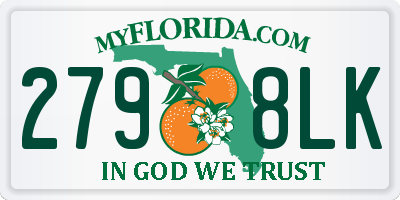 FL license plate 2798LK