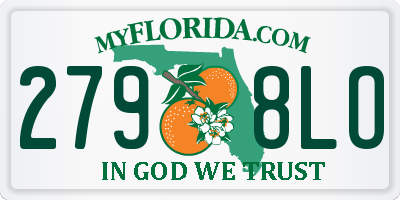 FL license plate 2798LO