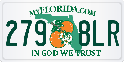 FL license plate 2798LR