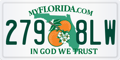 FL license plate 2798LW