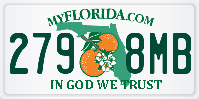 FL license plate 2798MB