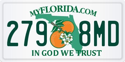 FL license plate 2798MD