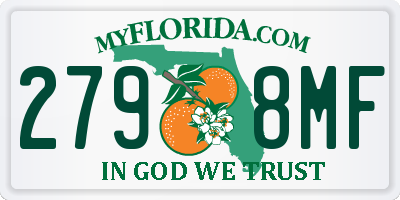 FL license plate 2798MF