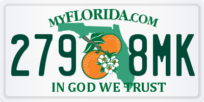 FL license plate 2798MK