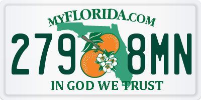 FL license plate 2798MN