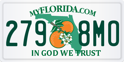 FL license plate 2798MO