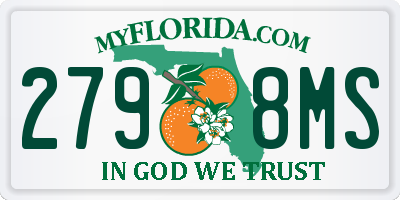 FL license plate 2798MS