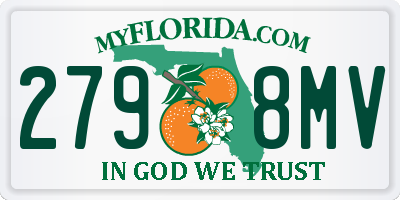 FL license plate 2798MV