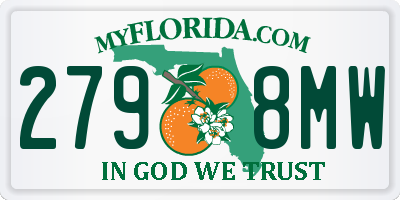 FL license plate 2798MW