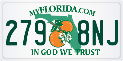 FL license plate 2798NJ