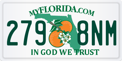 FL license plate 2798NM