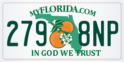 FL license plate 2798NP