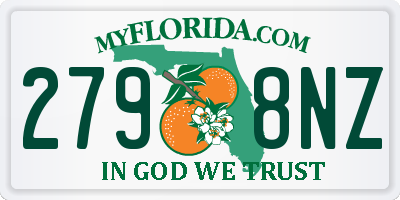 FL license plate 2798NZ