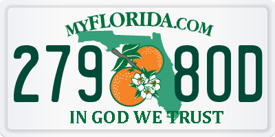 FL license plate 2798OD