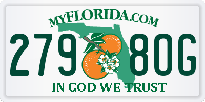 FL license plate 2798OG