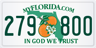 FL license plate 2798OO