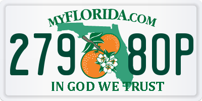 FL license plate 2798OP