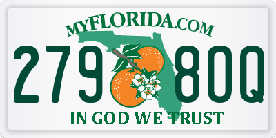 FL license plate 2798OQ