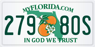 FL license plate 2798OS