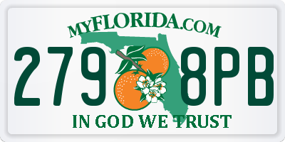 FL license plate 2798PB