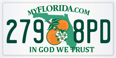 FL license plate 2798PD
