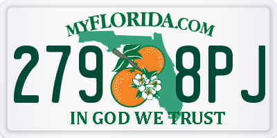 FL license plate 2798PJ
