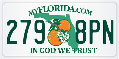FL license plate 2798PN