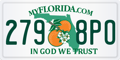 FL license plate 2798PO