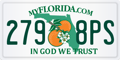 FL license plate 2798PS