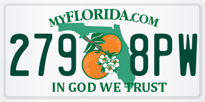 FL license plate 2798PW