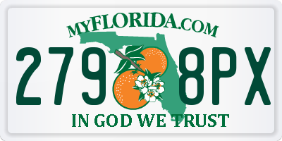 FL license plate 2798PX