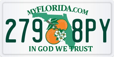 FL license plate 2798PY