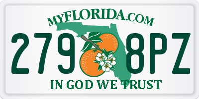 FL license plate 2798PZ