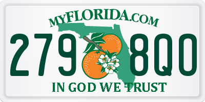 FL license plate 2798QO