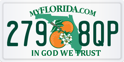 FL license plate 2798QP