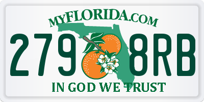 FL license plate 2798RB