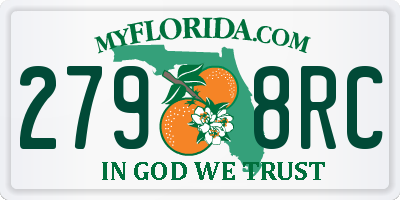 FL license plate 2798RC