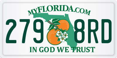 FL license plate 2798RD