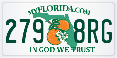 FL license plate 2798RG