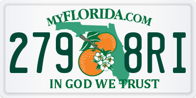FL license plate 2798RI