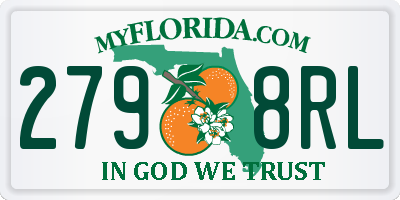 FL license plate 2798RL