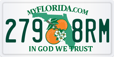 FL license plate 2798RM